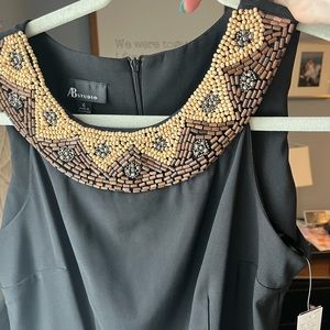 Beaded black mini dress